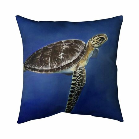 FONDO 26 x 26 in. Turtle in the Ocean-Double Sided Print Indoor Pillow FO2775475